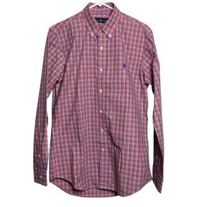 Polo by Ralph Lauren Men's pink Plaid Easter,spring,summer Shirt sz-Small
